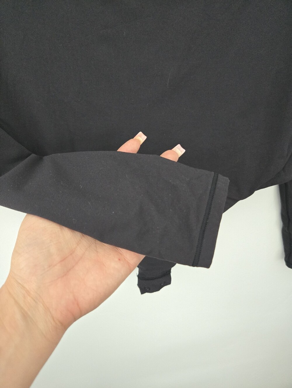 SKIMS Fits Everybody Long Sleeve Crew Neck Bodysuit. Onyx. Size Large. - Picture 4 of 9
